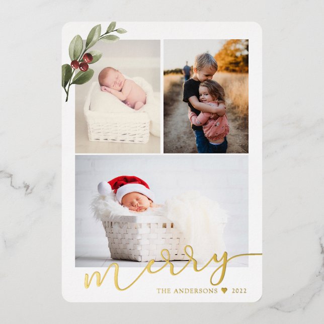 Merry Holiday Photo (Front)