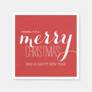 Merry Holiday Wishes   Holiday Paper Napkin