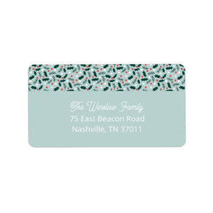 Merry Holly Days Address Label