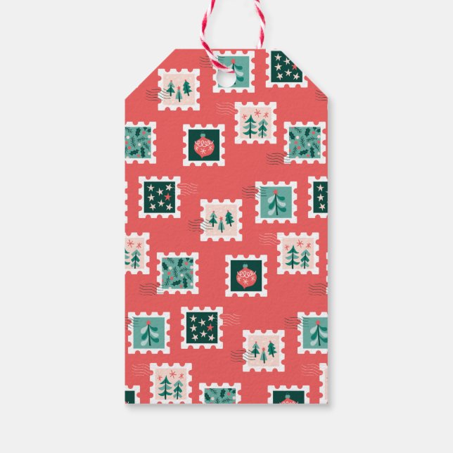 Merry Holly Days Stamps Gift Tags (Back)