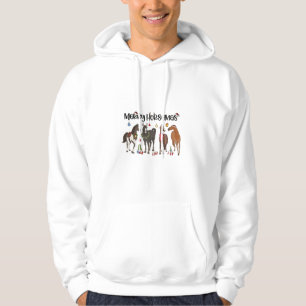 Merry Horsemas Horse Flower Christmas Equine Hoodie