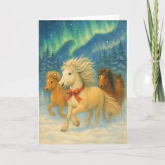 Merry Icelandic Horses - Holiday Card