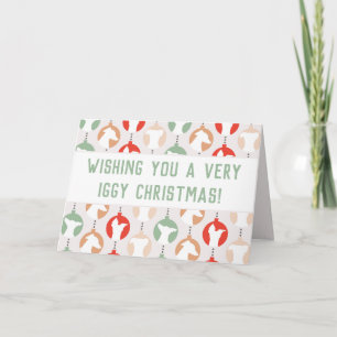 Merry Iggy Christmas Italian Greyhound Holiday Card