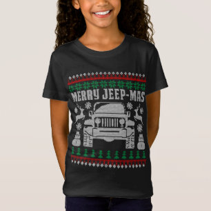 Merry Jeepmas Buffalo Plaid Christmas Xmas T-Shirt