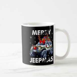 Merry Jeepmas Ugly Light Reindeer Christmas  Coffee Mug