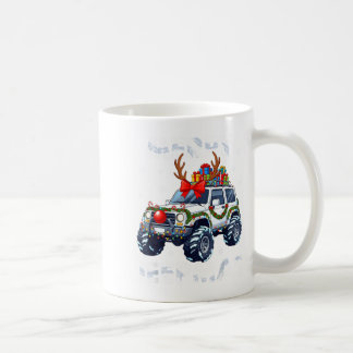 Merry Jeepmas Ugly Light Reindeer Christmas Funny Coffee Mug