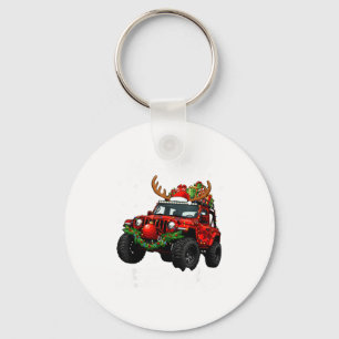 Merry Jeepmas Ugly Light Reindeer Christmas Funny  Key Ring