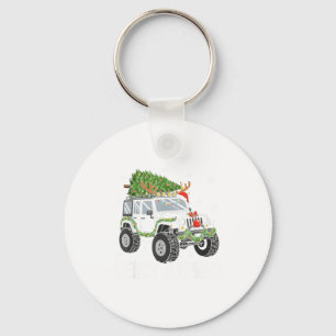 Merry Jeepmas Ugly Light Reindeer Christmas Funny  Key Ring