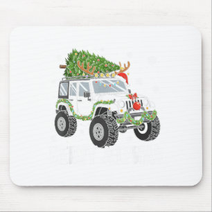 Merry Jeepmas Ugly Light Reindeer Christmas Funny Mouse Pad