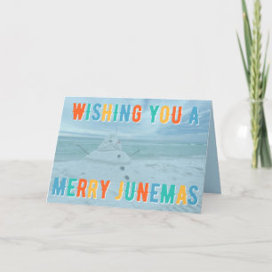 Merry Junemas Melted Snowman Card
