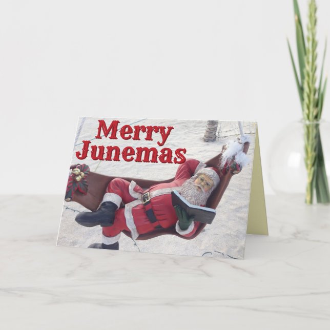 Merry Junemas Santa Card (Front)