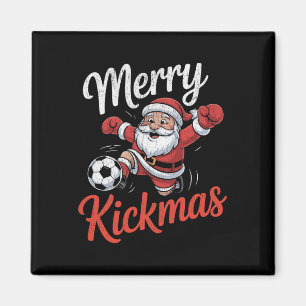 Merry Kickmas Funny Christmas Soccer Xmas  Magnet