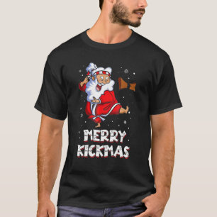 Merry Kickmas Funny Karate Santa Family Matching P T-Shirt