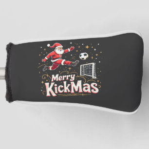 Merry Kickmas Funny Santa Claus Soccer Lovers Golf Head Cover