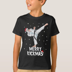 Merry Kickmas Karate Santa Claus Martial Arts Chri T-Shirt