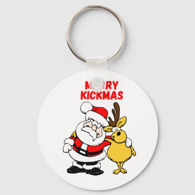 Merry Kickmas Key Ring (Front)