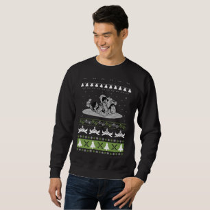 Merry Kickmas Ugly Christmas Karate Jiu Jitsur Sweatshirt