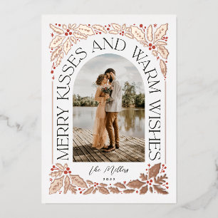 Merry Kisses and Warm Wishes Berry Arch Photo