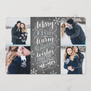 Merry Kisses Warm Wishes Save The Date 4-Photo