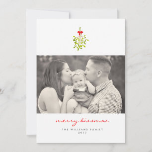 Merry Kissmas Mistletoe Christmas Cards