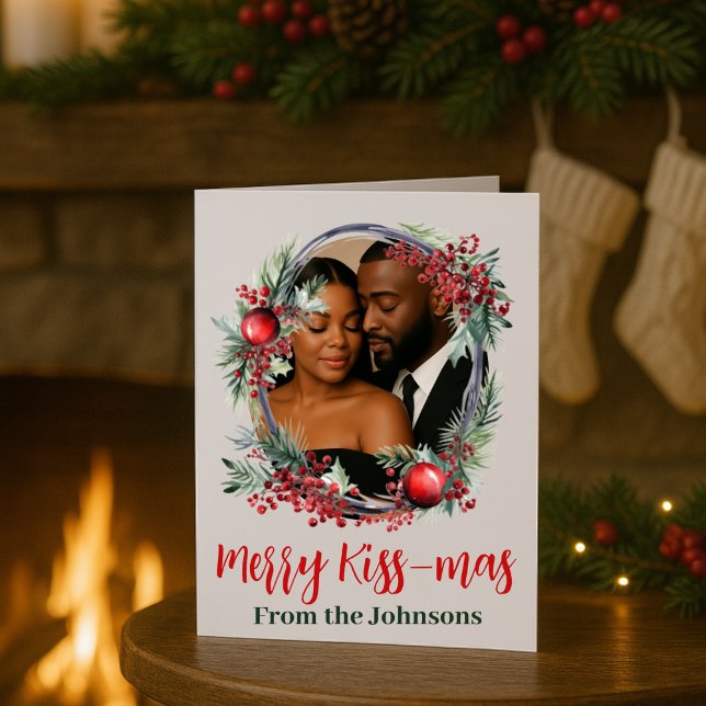 Merry Kissmas my love romantic Christmas Holiday Card (Creator Uploaded)