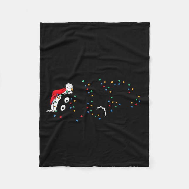 Merry Kissmy Angry Cat Christmas Funny Sarcastic H Fleece Blanket (Front)