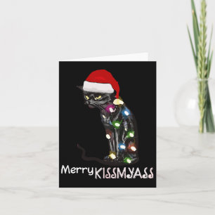 Merry Kissmy Fun Cat Christmas Lights 3 Card