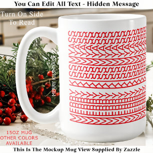 Merry Kissmyass 160R Hidden Message Christmas Coffee Mug