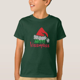 Merry Kissmyass Funny Christmas Kids’ T-Shirt
