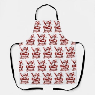 Merry Kissmyass Snarky Christmas Sarcastic Santa Apron