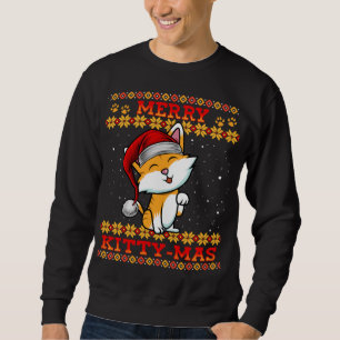 Merry Kitty-Mas Cute Kitten Cat Lady Christmas Hol Sweatshirt