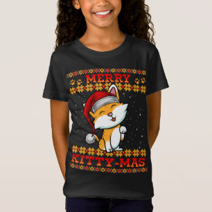 Merry Kitty-Mas Cute Kitten Cat Lady Christmas Hol T-Shirt