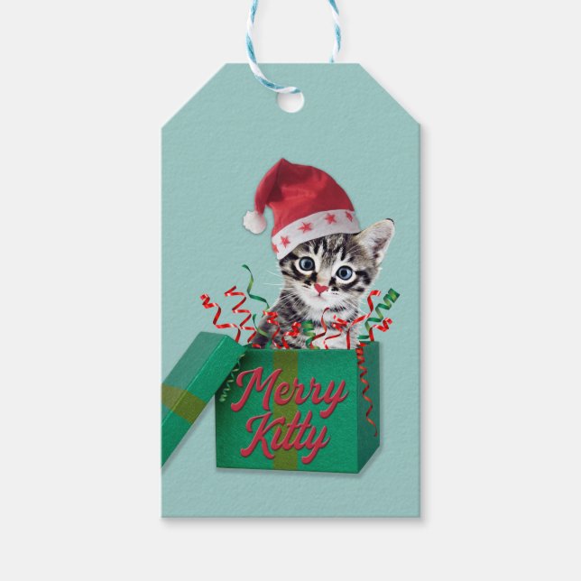Merry Kitty, Merry Christmas Gift Tags (Front)