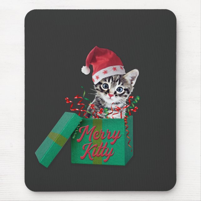 Merry Kitty, Merry Christmas Mouse Pad (Front)