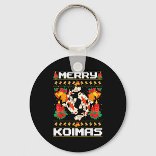 Merry Koima's Koi Fish Ugly Christmas Xmas Party  Key Ring