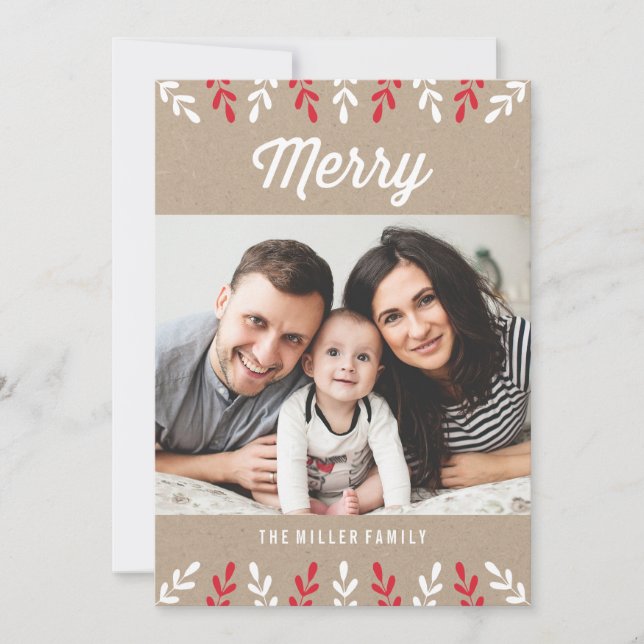 Merry Kraft | Holiday Photo Card (Front)