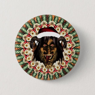 Merry Krampus 6 Cm Round Badge