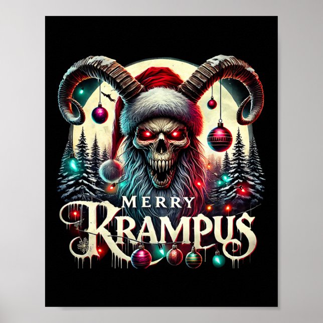 Merry Krampus Christmas Krampus Is Coming To Town  Poster (Front)