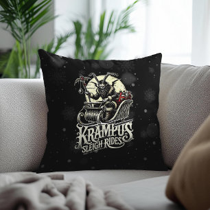 Merry Krampus Christmas Krampus Sleigh Rides Cushion
