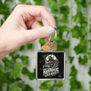 Merry Krampus Christmas Krampus Sleigh Rides Key Ring