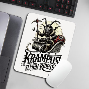 Merry Krampus Christmas Krampus Sleigh Rides Mouse Pad