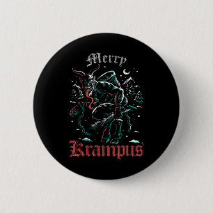 Merry Krampus Christmas Xmas Horror Ugly Evil Paja 6 Cm Round Badge