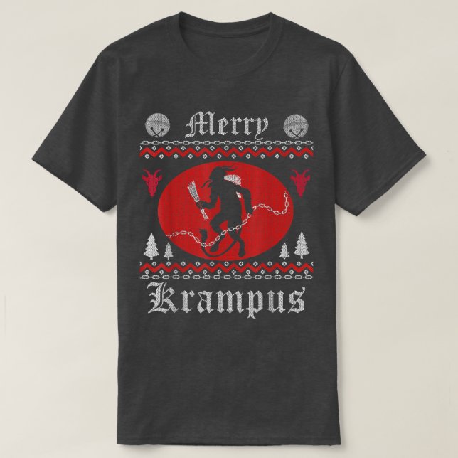 Merry Krampus Christmas Xmas Horror Ugly Sweater E (Design Front)