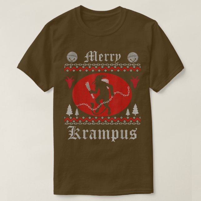 Merry Krampus Christmas Xmas Horror Ugly Sweater E (Design Front)