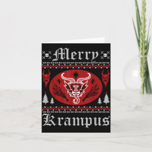 Merry Krampus Christmas Xmas Horror Ugly Sweater E Card