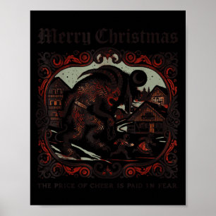 Merry Krampus Christmas Xmas Horror Ugly Sweater E Poster