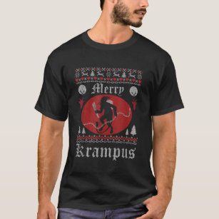 Merry Krampus Christmas Xmas Horror Ugly T-Shirt