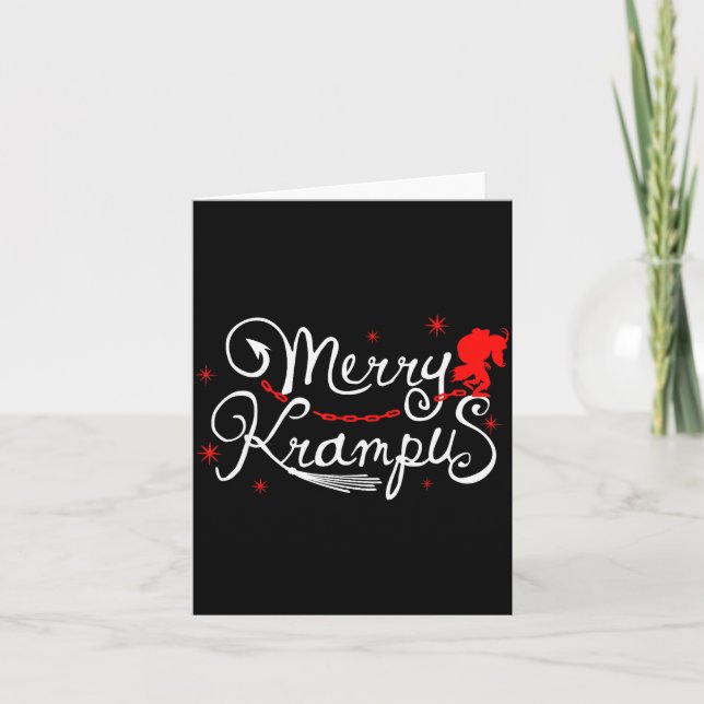 Merry Krampus German Folklore Christmas For Krampu Card (Front)