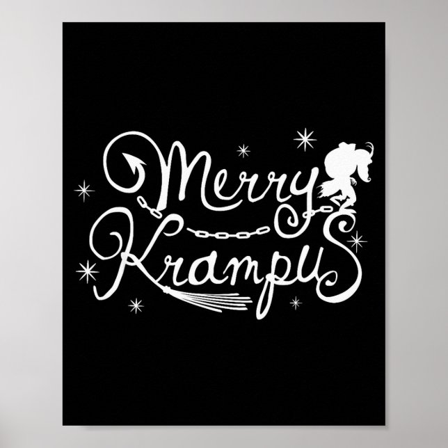 Merry Krampus German Folklore Christmas For Krampu Poster (Front)