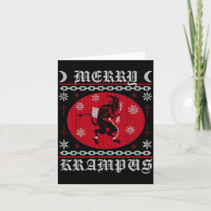Merry Krampus. Goth Christmas Ugly Sweater. Krampu Card